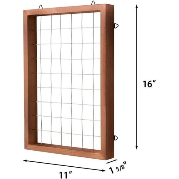 Air Plant Frame Hanging Airplant Holder Tillandsia Display Hanger Wooden Shelf - Picture 7 of 8